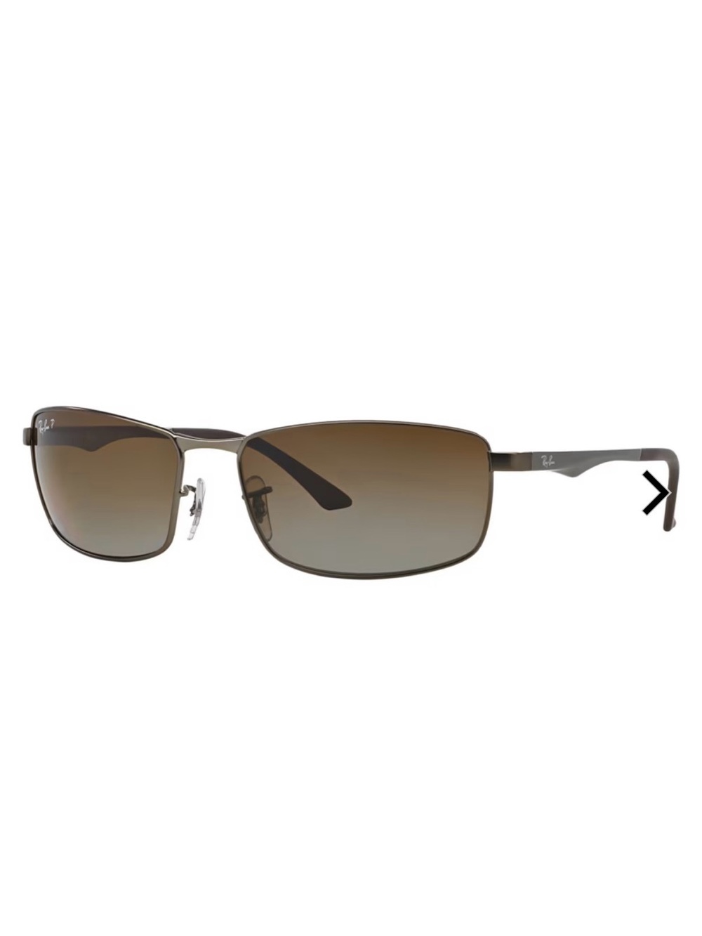 Ray-Ban RB3498 Sunglasses in Gunmetal With Gradient Brown Polarized Lens (NWOT) - Picture 12 of 12